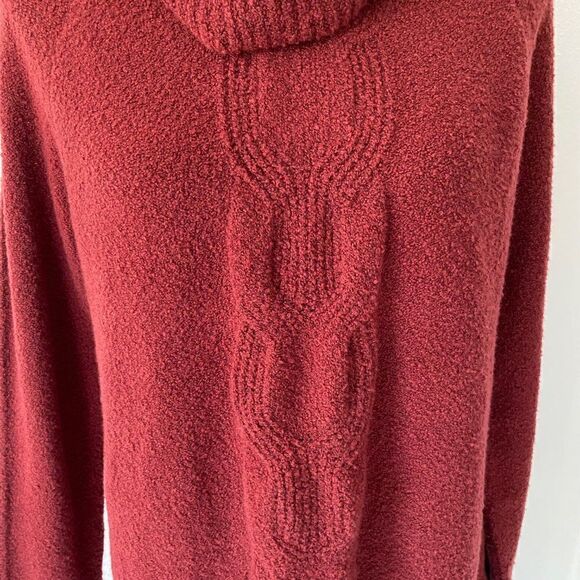 Caslon Nordstrom Red Syrah Chunky Cowl Neck Pullover Sweater SZ XS NWT - Picture 4 of 11